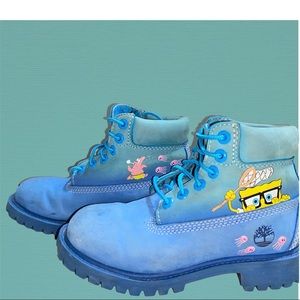Timberland X SpogeBob limited edition kids water proof boots